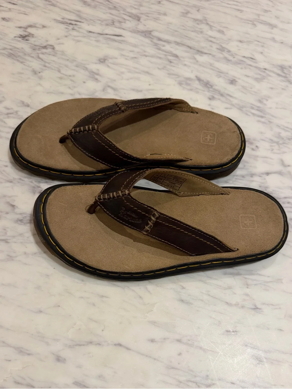 Dr. Martens Airwave Brown Leather Flip Flops Men’s Size 9 New